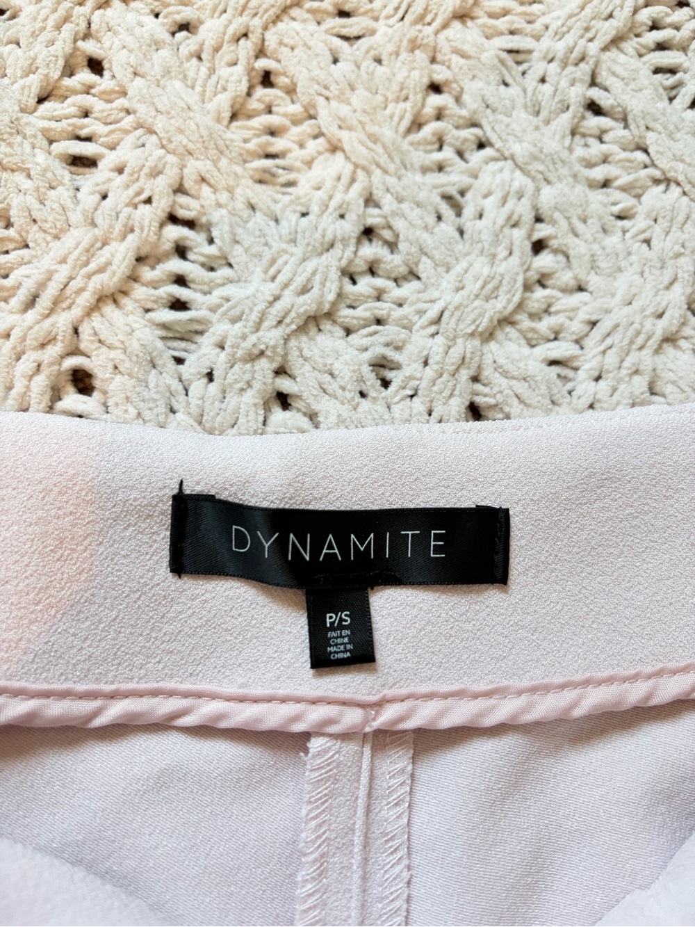 Dynamite High Waist Dress Shorts - Side Zip Baby Pink - Size Small - Picture 3 of 4